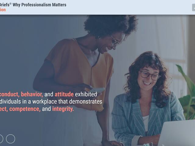 TrainingBriefs® Why Professionalism Matters